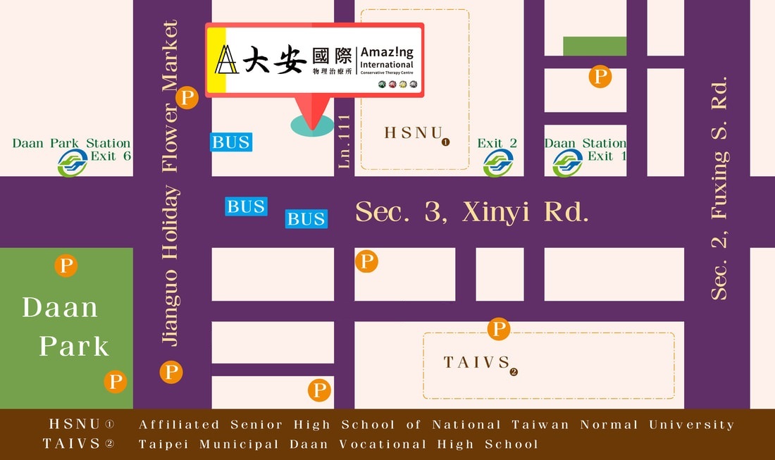 Location map: Lane 111, Sec. 3, Xinyi Rd — between Jianguo Flower Market and HSNU, 4-min walk from MRT Daan Station